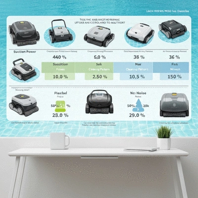 Tableau comparatif des fonctionnalités de robots nettoyeurs de piscine