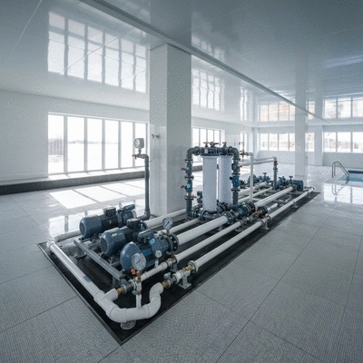 Système de filtration de piscine moderne