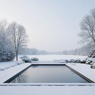 Piscine couverte pour l'hiver